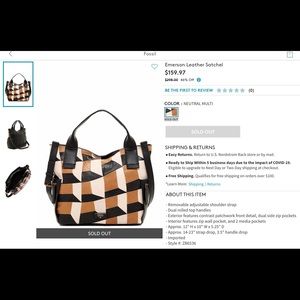 Fossil Emerson leather satchel